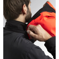 Veste Softshell HYBRID noire et orange