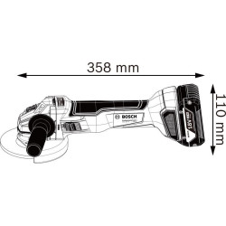 Meuleuse angulaire GWS 18V-10 + 2x4,0Ah GAL 18V-40