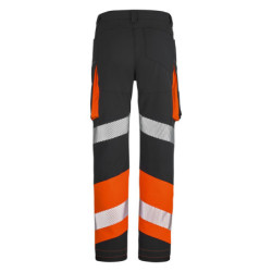 Pantalon haute visibilité HEMERA noir et orange fluo
