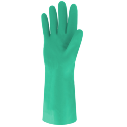 Gant nitrile vert floque manchette 33cm CNIT1538