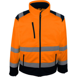 Veste haute visibilité orange et noire VULCO