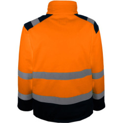 Veste haute visibilité orange et noire VULCO