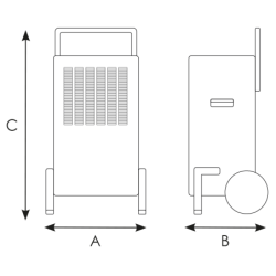DESHUMIDIFICATEUR MOBILE 50 L/24h DM50.1