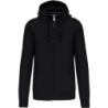 Sweat-shirt zippé à capuche noir