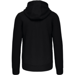 Sweat-shirt zippé à capuche noir