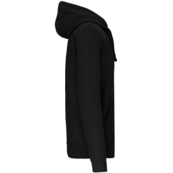Sweat-shirt zippé à capuche noir