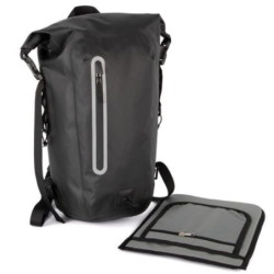 Sac à dos résistant à l'eau noir avec porte casque