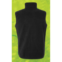 Veste polaire zippé sans manche noir