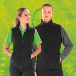 Veste polaire zippé sans manche noir