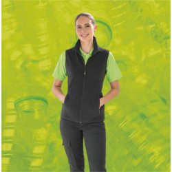 Veste polaire zippé sans manche noir