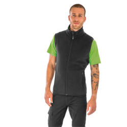 Veste polaire zippé sans manche noir
