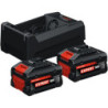 Pack 2 batteries EXBA 18V-55 + GAL 12V/18V-80