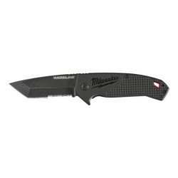 Couteau Hardline lame crantée - Blister