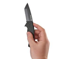 Couteau Hardline lame crantée - Blister