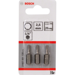 Embout de vissage qualité extra-dure 6 pans 3mm blister de 3