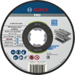 Disque Bosch tronc X-Lock 125x1.6mm blister de 10