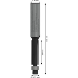 Fraise à araser PRO pour roulement inférieur diamètre 9,6