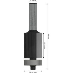 Fraise à araser PRO pour roulement inférieur diamètre 9,6