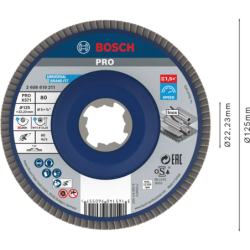 Disque Bosch X-Lock lamelle grain 120