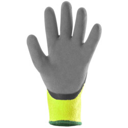 Gant chaud enduit latex jaune