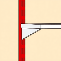 CREMAILLERE DOUBLE E32 H2000mm BLANC