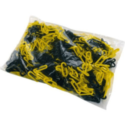 CHAINE PVC JAUNE/NOIR DIAM 8 SACHET 25M