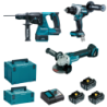 Pack 3 machines DLX3202TJ 18V LXT DDF492+DHR243+DGA506 + 3X BL1850