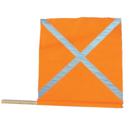 Fanion rouge fluorescent 40 x 50 cm