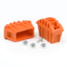 Patin sabot orange la paire