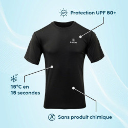 Tee-shirt rafraichissant gris anti-uv