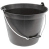 Seau plastique noir 11 litres avec poignée