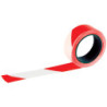 Bande de signalisation rouge et blanc 75 mm x 200 m