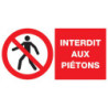 Panneau PVC rectangulaire 30 x 20 cm « Passage interdit aux piétons »