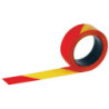 Bande de signalisation rouge et jaune 50 mm x 100 m