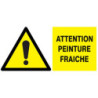 Panneau PVC rectangulaire 30 x 20 cm « Attention peinture fraîche »