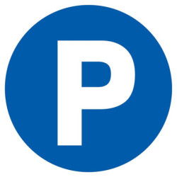 Panneau PVC disque 30 cm « Parking »