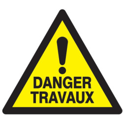 Panneau PVC triangulaire 30 cm « Danger travaux »
