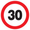 Panneau PVC disque 30 cm « Vitesse limitée à 30 km/h »