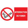 Panneau PVC rectangulaire 33 x 20 cm « Défense de fumer »