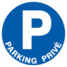 Panneau PVC disque 30 cm « Parking privé »