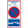 Panneau PVC rectangulaire 80 x 40 cm « Fourrière immédiate »