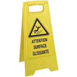 Panneau PVC chevalet de signalisation « Surface glissante »