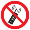 Panneau PVC disque 30 cm « Utilisation du téléphone interdite »