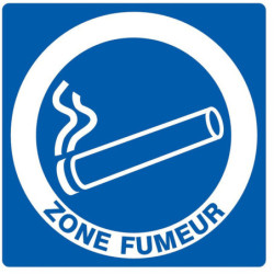 Panneau PVC disque 20 cm « Zone fumeur »