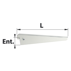 CONSOLE DOUBLE E32 L470mm BLANC