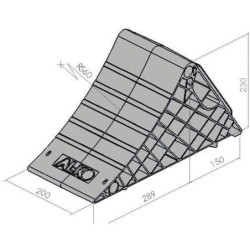 Cale roue de véhicule plastique noir 6500KG
