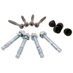 Kit de fixations pied de poteau gamme Nuance blister 1 pièce