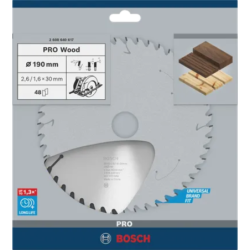 Lame de scie circulaire Wood 190x30x2,6mm 48 dents