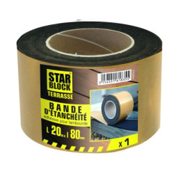Bande d'étancheité auto-adhésive mousse starblock 80mmx20m épaisseur 1.5mm
