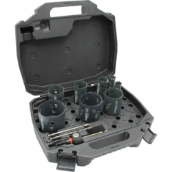 Coffret 12 pièces de trepan carbure tungsten-k 22-76